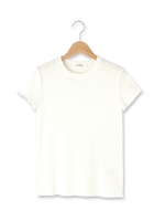 リブ綿混コンパクトニット/ダークオレンジ(068)