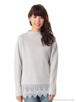 レイヤードフェミニンニット/ブルー