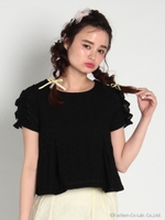 袖フリルレースTOPS/オフホワイト