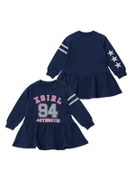 CREWNECK DRESS STRIPE & STAR(4T〜7T)/NAVY