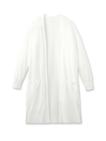 [L]ロングコットンカーディガン/ホワイト(001)