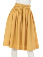 【F i.n.t】フレンチリネン風タックスカート/LIGHT BLUE