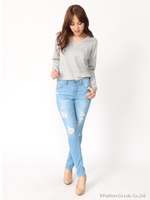 16.SS クラッシュストレッチパンツ/ブリーチ