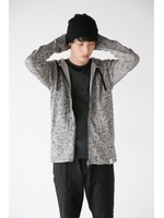 【AZUL by moussy】撚杢ラッセルZIPパーカー/WHT