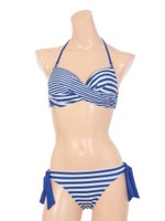 【Pinky&Dianne】ミックスボーダークロス/ブルー