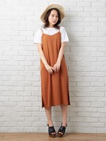 【美人百花 2016年6月号掲載】PeツイルキャミOP+Tシャツ/SET/テラコッタ