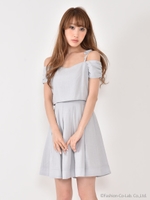 オフショルドッキングワンピース/オフホワイト