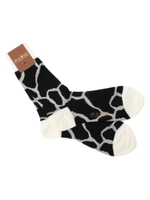 ジラフ柄ソックス/ブラック(419)