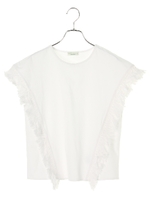 フリンジTシャツ/ホワイト