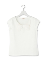 フロントリボンカットソー/ネイビー(093)