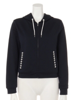 ポケットビジュー付きパーカ/オフホワイト