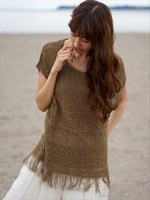 リネンニット 透かし編みフリンジ ドルマンプルオーバーXタンクトップSet/キナリ