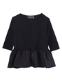 peplum longT−shirt/black