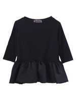 peplum longT−shirt/black