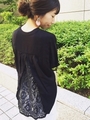 【WEB限定】バックレーススキッパーブラウス/オフ