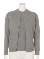 ボトルネックアンサンブル(ノースリニット+カーデSET)(ライトグレー)/グレー