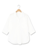 抜き襟スキッパーシャツ/ピンク系(070)