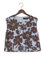 ★JOC フラワープリント ノースリーブ ブラウス / 花柄/LT.Blue