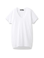 ゆるVネックTシャツ/ホワイト(001)