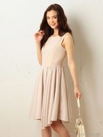 バックスピンドルワンピース/ベージュ