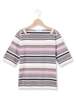 ボーダースムースプルオーバー/イエロー(332)