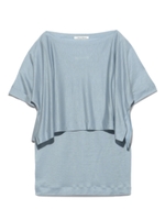 [Salon de Balcony]タンクトップ＆半袖Tシャツセット/SAX