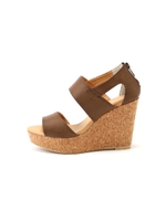 コルクウェッジヒールサンダル/ネイビー(120)