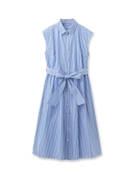 タイプライターストライプワンピース/ネイビー(393)