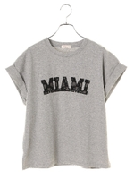 モチーフ刺繍Tシャツ/ホワイト