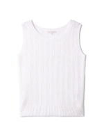 アイレットケーブルニット/ホワイト(030)