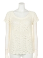 ショートスリーブニットTOP/WHT