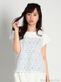 レースボーダーTシャツ 3/コンーシロ