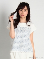 レースボーダーTシャツ 3/コンーシロ