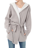 【AZUL ENCANTO】ダブルフェイスフーディーカーデ/T.GRY