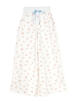 フラワーパターンワイドパンツ/ピンク