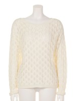 透かし編みトップス/WHT