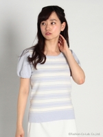 candyボーダーニット/ベビーピンク