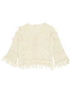 【Lady like】フリンジコンビニット/オフホワイト