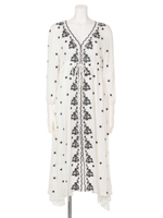 【chille anap】総刺繍ジョーゼットワンピース/WH