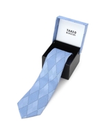 アーガイルBOXネクタイ/ライトブルー(291)