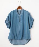 テンセルデニムスキッパーブラウス