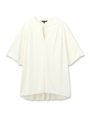 強撚スムースドルマンシャツ/ホワイト(002)