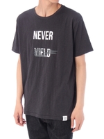 【AZUL by moussy】NEVERスラブ天竺クルーネック半袖T/WHT