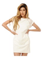 ショルダーシフォンワンピース/WHITE