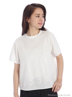 レースブラウス/ホワイト