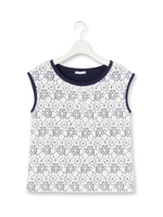 綿モダールレースプルオーバー/オフホワイト(003)