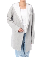 【AZUL ENCANTO】ダブルフェイスニュアンスコーディガン/T.GRY