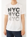 【AZUL by moussy】TC天竺3段NYCクルーネック半袖T/L/PNK