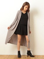 マットシルキーカットガウン/ブラウン