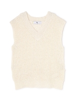 Vネックテープヤーンニット/ホワイト(030)